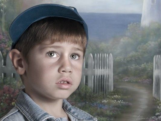 Fotografía artística de retrato de niño