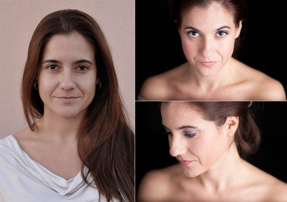 Retratos de antes y después en sesión fotográfica