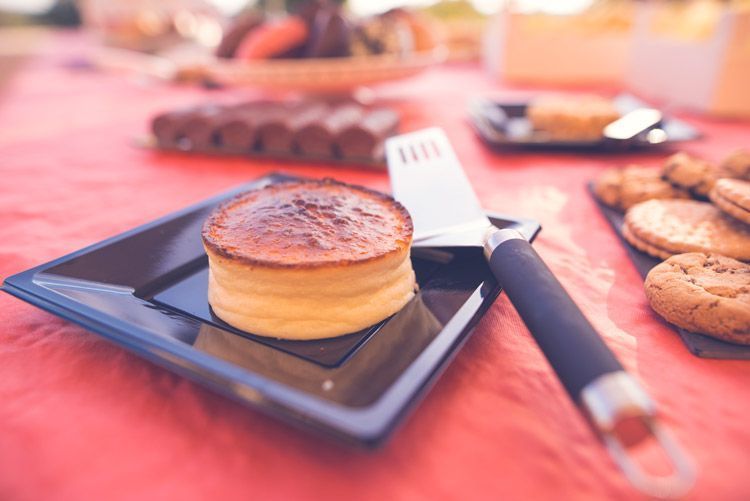 Postres en un banquete de boda